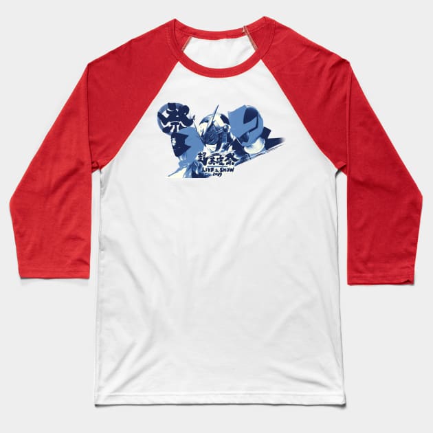 Kamen Rider x Super Sentai Live Show 2019 Baseball T-Shirt by Celestial Crafts